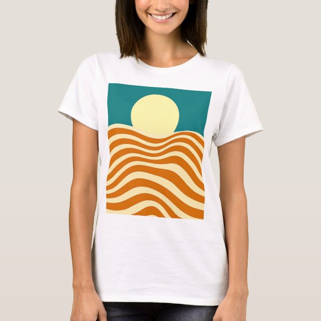 Psychedelische Sun- und Rippling-Waves2 T-Shirt (Vorderseite)