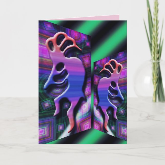 Psychedelische Tanzkarte Feiertagskarte (Vorderseite)