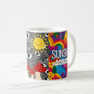 Psychedelische Tasse - Farbiger Trippy-Kaffeebeche