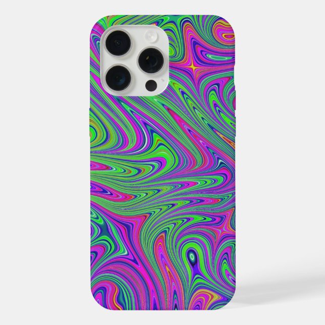 psychedelische Texturen iPhone 15 Pro Max Hülle (Rückseite)
