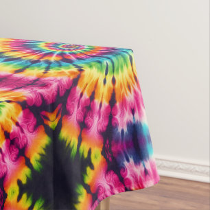 Psychedelische Tie Dye Groovy Retro-Tischdecke Tischdecke