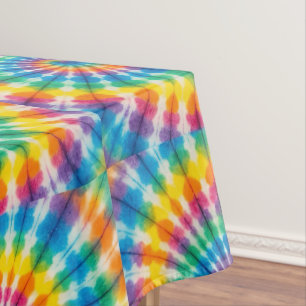 Psychedelische Tie Dye Groovy Retro-Tischdecke Tischdecke