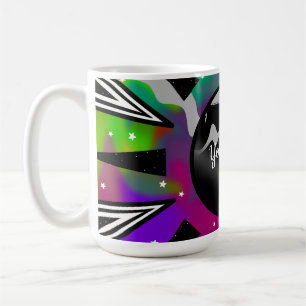Psychedelische Tie-Dye-Planet und abstrakte Design Kaffeetasse