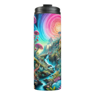 Psychedelische Traumwelt verzaubert Thermosbecher