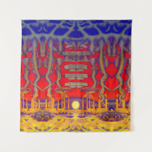 Psychedelische Traumwelt Wandteppich
