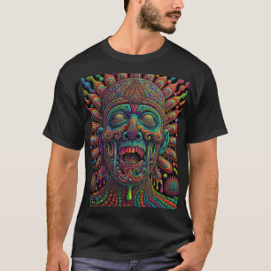 Psychedelische triefende Kopfkunst T-Shirt