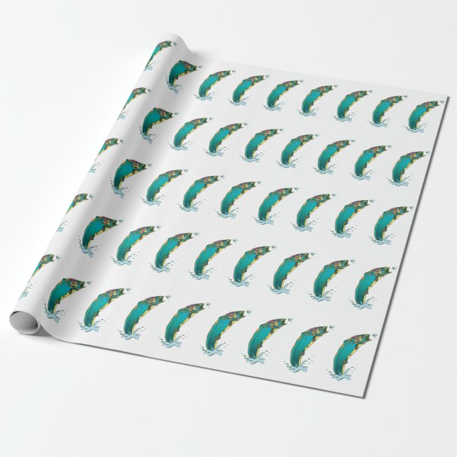 Psychedelische Trolle Geschenkpapier (Ungerollt)