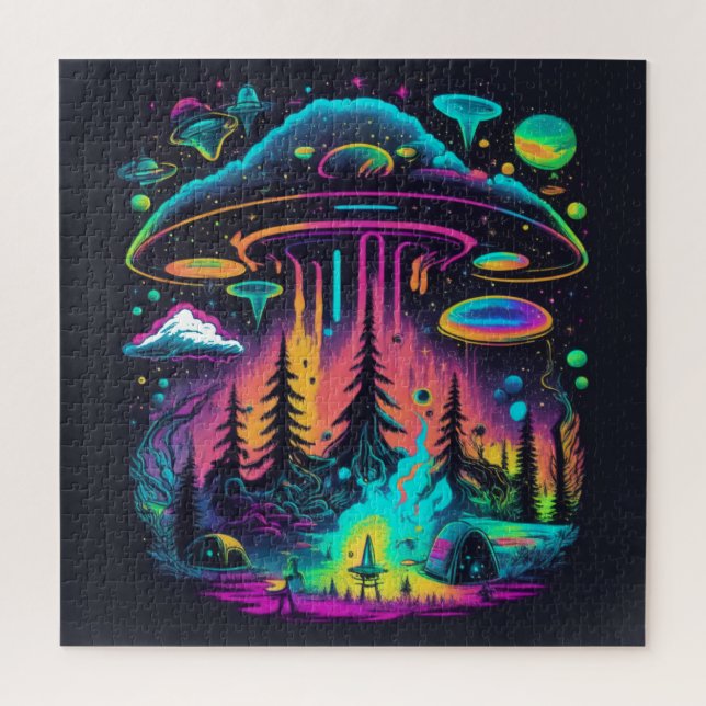 Psychedelische UFO Fantasy Art (Vertikal)