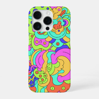 Psychedelische verzerrte Gesichter Handyhülle iPhone 16 Pro Hülle