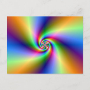 Psychedelische Vier-Wind-Spiralpostkarte Postkarte