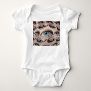 Psychedelische Vision: Abstrakte Augen-Illusion Baby Strampler