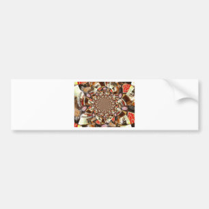 Psychedelische Vision von Brown Hues Autoaufkleber