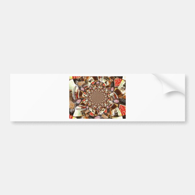 Psychedelische Vision von Brown Hues Autoaufkleber (Vorne)