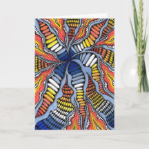 Psychedelische Vortex-Zen-Doodle-Buntkunstkarte