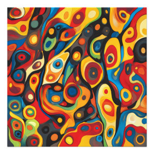 Psychedelische Warme Farben Fotodruck