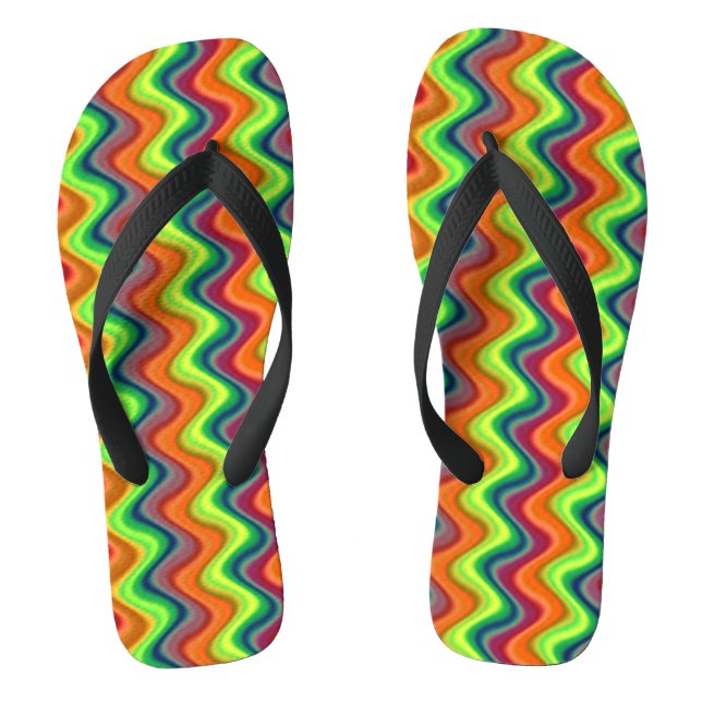 Psychedelische Waves Flip Flops (Fußbett)
