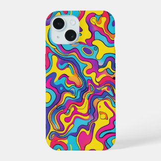 Psychedelische Waves iPhone 15 Hülle