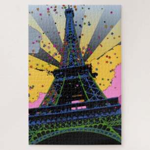 Psychedelische Welt: Eiffelturm, Paris Frankreich