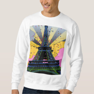 Psychedelische Welt: Eiffelturm, Paris Frankreich  Sweatshirt