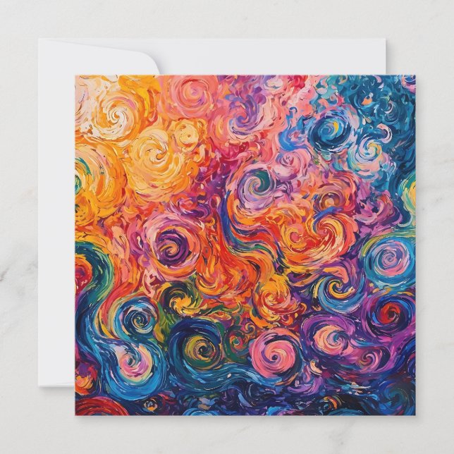 Psychedelische Wirbel Ölgemälde (Vorderseite)