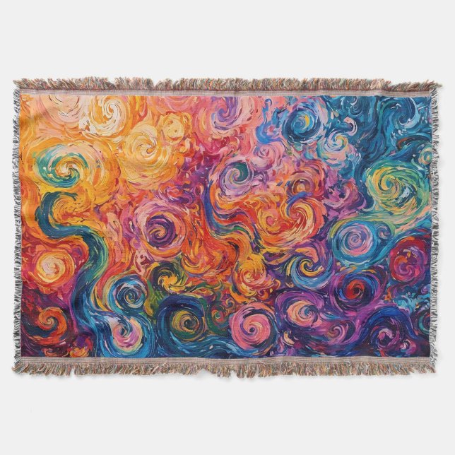 Psychedelische Wirbel Ölgemälde Decke (Vorderseite)