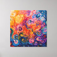 Psychedelische Wirbel Ölgemälde