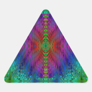 Psychedelische Zeit Warp von SD. Kelley Dreieckiger Aufkleber