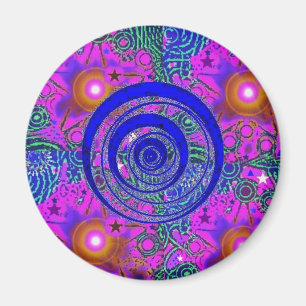 Psychedelische Zeitschleife Magnet