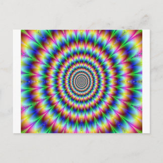 Psychedelische Zirkel bewegende Illusion dazzisier Postkarte