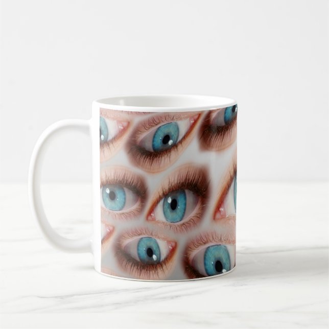 Psychedelischer abstrakter Hintergrund des verzerr Kaffeetasse (Links)