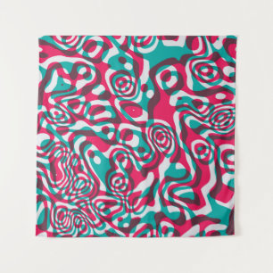 Psychedelischer Acid-Nahtloser Funky Hintergrund. Wandteppich