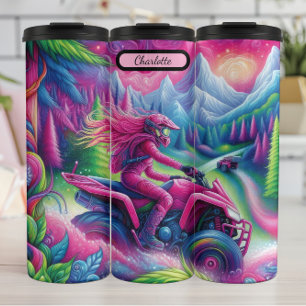 Psychedelischer ATV: Lebhafte Bergfahrt Thermosbecher