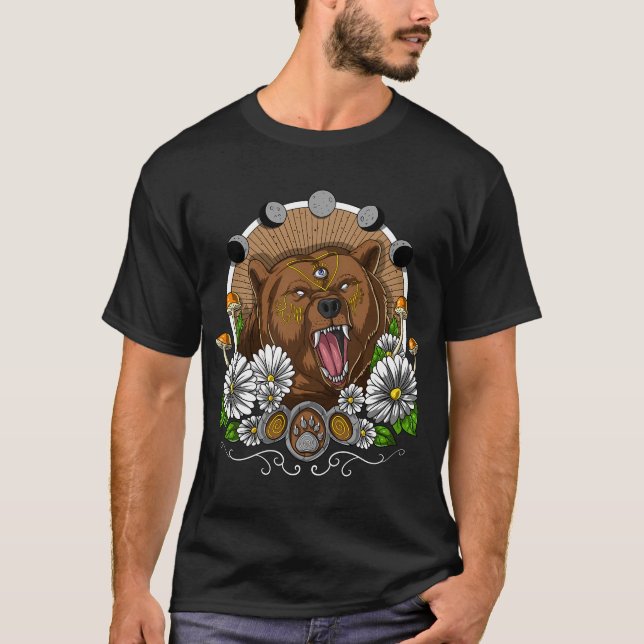 Psychedelischer Bär T-Shirt (Vorderseite)