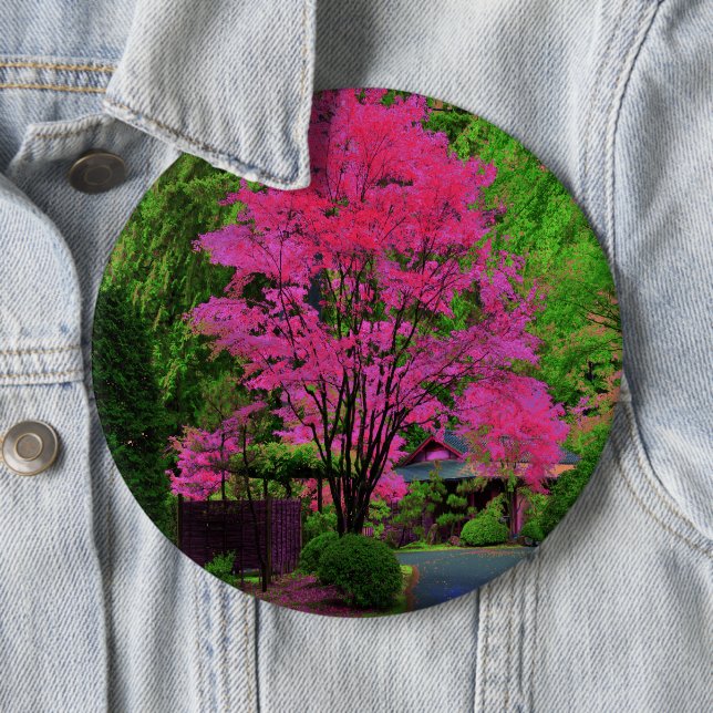 Psychedelischer Baum-Anstecknopf Button (Beispiel)