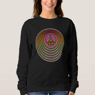 Psychedelischer Blume Power Ausschneiden PEACE-Zei Sweatshirt