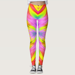 Psychedelischer Bunter Aerobic-Workout Leggings