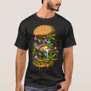 Psychedelischer Burger T-Shirt