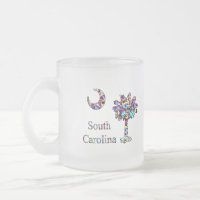 Psychedelischer CarolinaPalmetto u. Halbmond-Tasse
