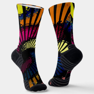 Psychedelischer farbiger Swirl Socken