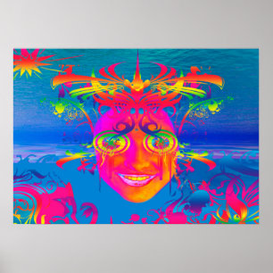 Psychedelischer Fisch Poster