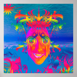 Psychedelischer Fisch Poster