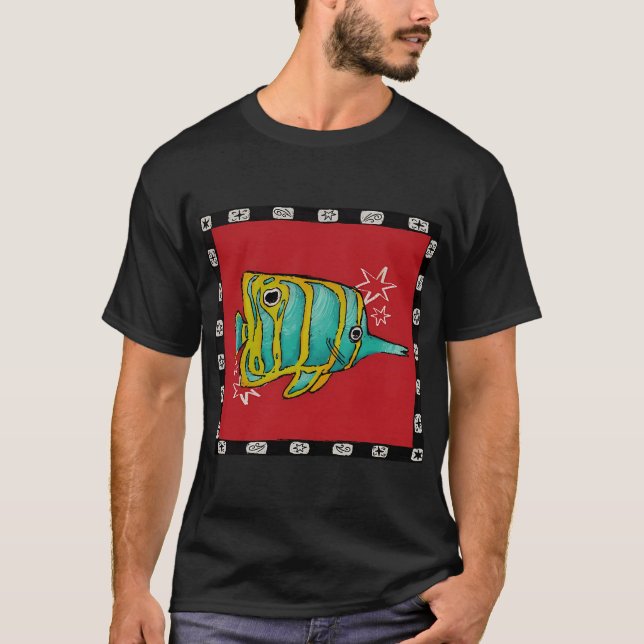 Psychedelischer Fisch T-Shirt (Vorderseite)