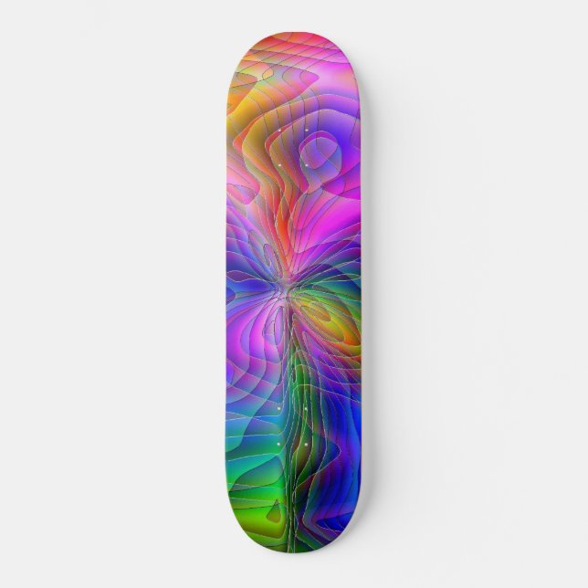 Psychedelischer Flyer Skateboard (Vorderseite)