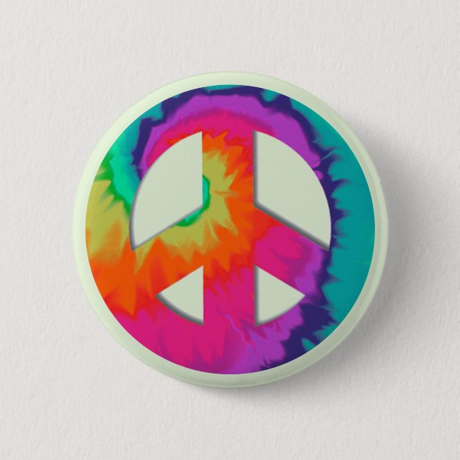 Psychedelischer Frieden Button (Vorderseite)