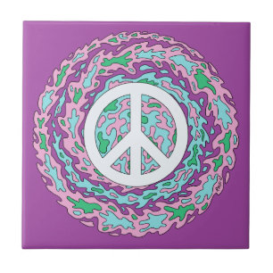 Psychedelischer Frieden Fliese