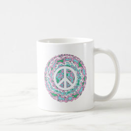 Psychedelischer Frieden Kaffeetasse
