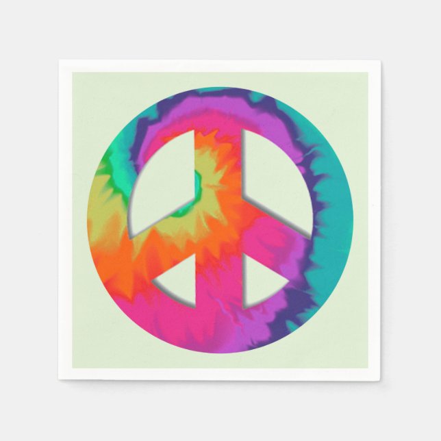 Psychedelischer Frieden Serviette (Vorderseite)