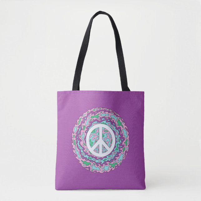 Psychedelischer Frieden Tasche (Vorderseite)