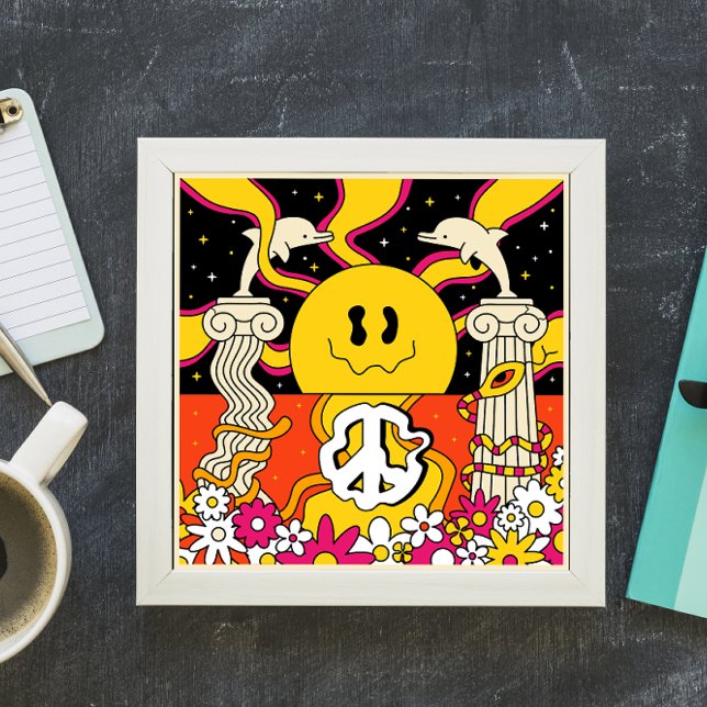 Psychedelischer Frieden und Delphine Poster (Von Creator hochgeladen)