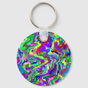 Psychedelischer Gefärbte Krawatte-Schlüsselanhänge Schlüsselanhänger